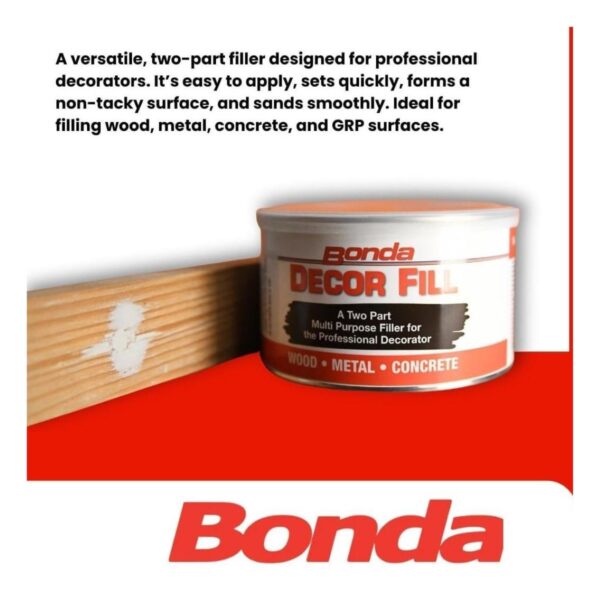 Bonda Decor Fill 500g – Rapid Hardening Multi-Purpose Filler for Wood, Metal & Concrete 3 Bonda Decor Fill 500g – Rapid Hardening Multi-Purpose Filler for Wood, Metal & Concrete