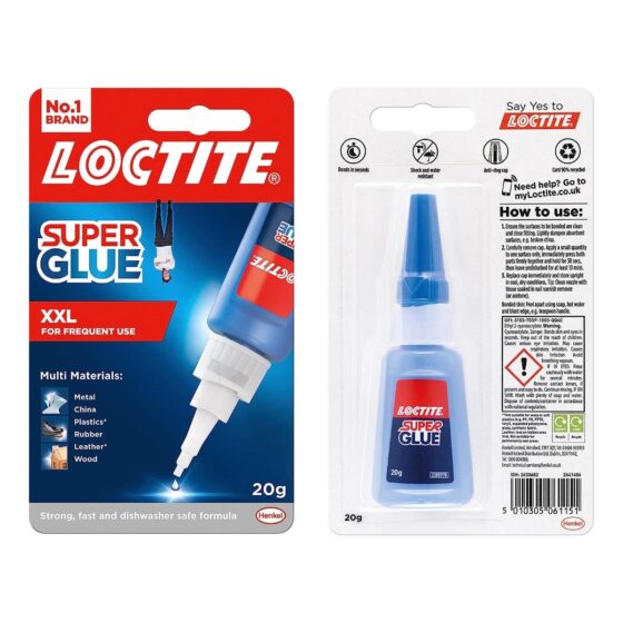 Loctite XXL Precise Glue (20g) – Extra Strong, Fast-Drying Adhesive for Large-Scale Repairs