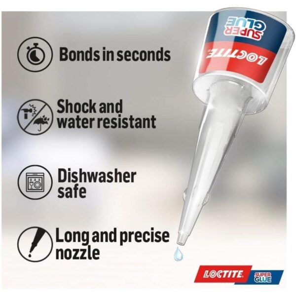 Loctite Precision Super Glue – 5 g Liquid Adhesive in Precision Bottle with Long Nozzle & Anti‑Clog Cap 3 Loctite Precision (5g) Glue – Strong Liquid Adhesive for Quick, Accurate Repairs & Bonding