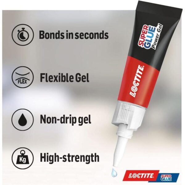 Loctite Power Gel Super Glue (2 x 3g) - Flexible, No-Drip Adhesive for Strong, Precise Bonds 2 Loctite Power Gel Super Glue (2 x 3g) – Flexible, No-Drip Adhesive for Strong, Precise Bonds