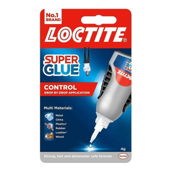 Loctite Super Glue Liquid Control 5g – Precision Adhesive for Quick Repairs on Wood, Metal, Plastic, Ceramic & More