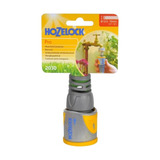Hozelock Hose End Connector Pro (12.5mm-15mm) – Premium Metal, Leak-Free Fitting for Secure Connections