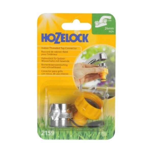 Hozelock Indoor Threaded Male Connector (24mm) – Secure and Convenient Solution for Hose Attachments