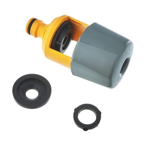 Hozelock Mixer Tape Connector (34mm – 43mm) – Durable, Leak-Free Connection for Garden Water Systems