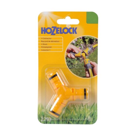 Hozelock Y-Split Connector – Efficient Dual Hose Connection for Simultaneous Watering