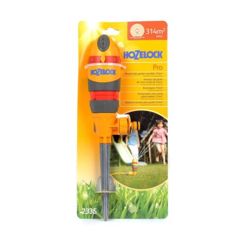 Hozelock Aquastorm 360 Degree 2-in-1 Spike Round Pro Sprinkler: Efficient 314m² Coverage for Lush Lawns
