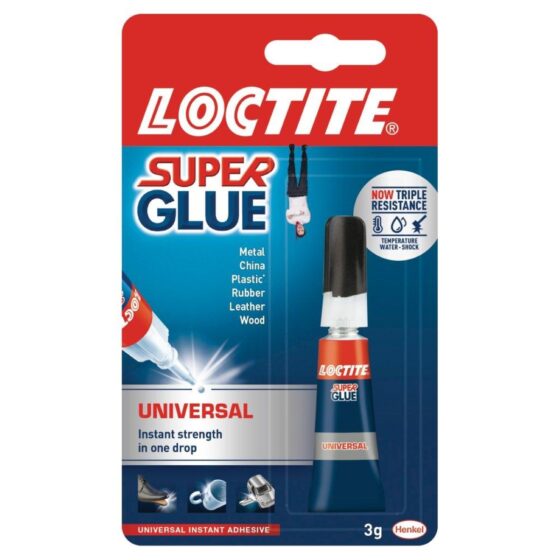 Loctite Universal Super Glue (3g) – Strong & Fast Adhesive for Multiple Surfaces
