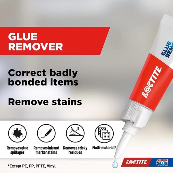 Loctite Universal Super Glue (3g) + Glue Remover (5g) – Strong Adhesive & Effective Sticker Remover for Multiple Surfaces 3 Loctite Universal Super Glue (3g) + Glue Remover (5g) – Strong Adhesive & Effective Sticker Remover for Multiple Surfaces