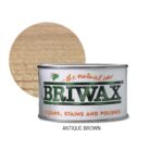 Briwax Furniture Wood Polish – Antique Brown (400g) Natural Wax for Cleaning, Staining & Polishing Wood