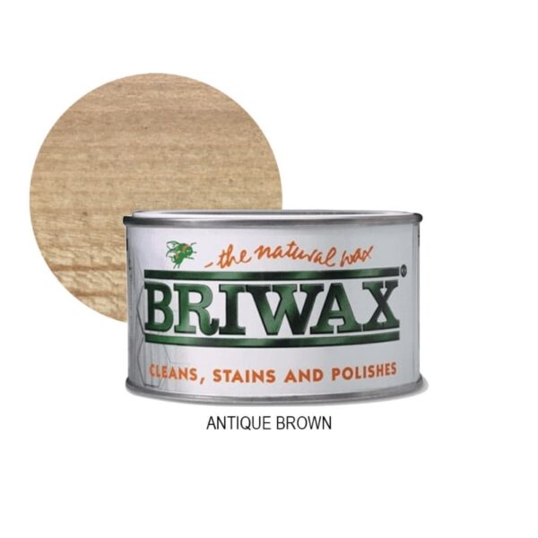 400-ABW Briwax Furniture Wood Polish – Antique Brown (400g) Natural Wax for Cleaning, Staining & Polishing Wood