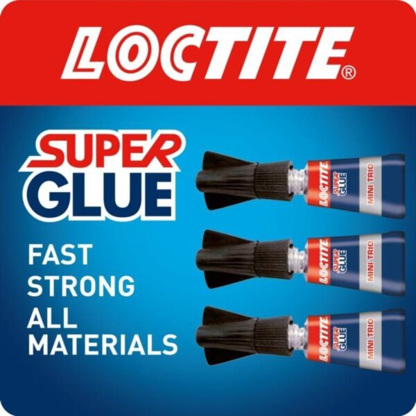 Loctite Mini Trio Super Glue (3 x 1g) – Strong & Fast Adhesive for Multiple Surfaces 3 Loctite Mini Trio Super Glue (3 x 1g) – Strong & Fast Adhesive for Multiple Surfaces