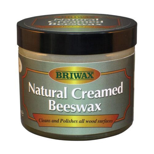 Briwax Natural Creamed Beeswax (250g) – Natural Wax for Wood Protection & Polishing