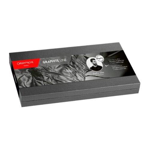 Caran d’Ache Graphite Line Pencil Set – 28 Piece Black Edition – Sketching, Drawing & Shading Kit with Accessories