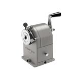 Caran d’Ache Metal Crank Desk-Top Pencil Sharpener for Round and Hexagonal Pencils, Grey (4-10mm Diameter)