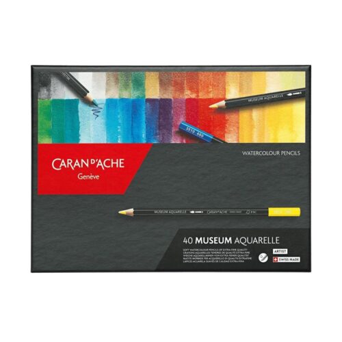 Caran d’Ache Museum Aquarelle Professional 20 Landscape Watercolour Pencils, Extra Fine in Cardboard Box