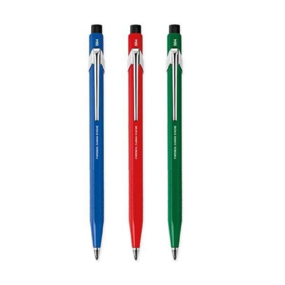 Caran d’Ache Junior 5″ Fixpencil 2mm Clutch Pencils Assorted Colours (Red, Green, Blue)