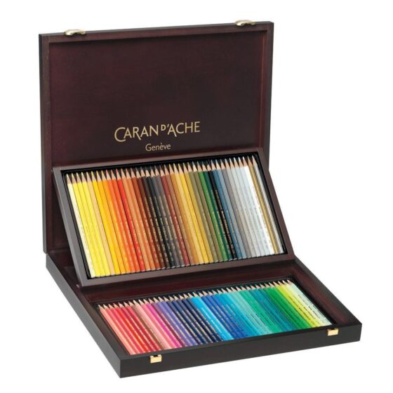 Caran d’Ache Prismalo Aquarelle 80 Water Soluble Colour Pencils in Wooden Box