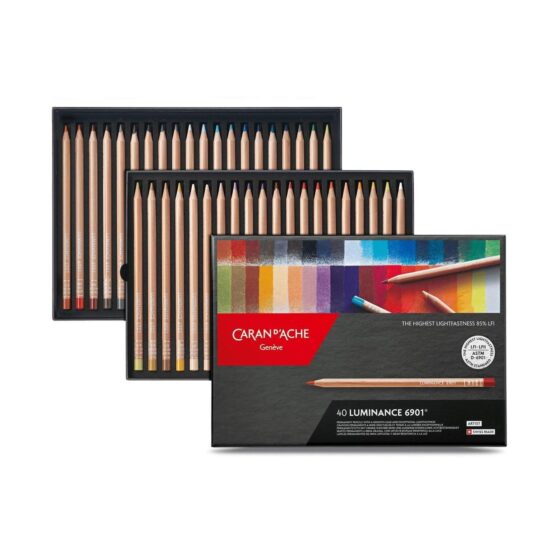 Caran d’Ache Caran d’Ache Luminance 40 Permanent Colour Pencils in Cardboard Box