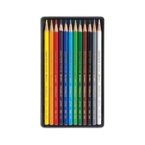 Caran d'Ache Prismalo Aquarelle 12 Water Soluble Colour Pencils in Metal Tin 4 Caran d’Ache Prismalo Aquarelle 12 Water Soluble Colour Pencils in Metal Tin