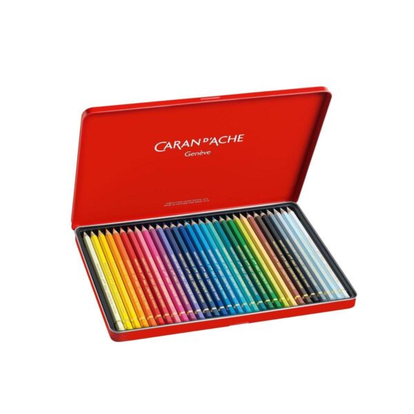 Caran d'Ache Pablo 30 Water Resistant Colour Pencils in Metal Tin 2 Caran d’Ache Pablo 30 Water Resistant Colour Pencils in Metal Tin