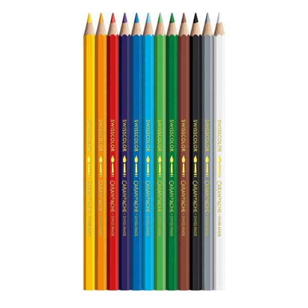 Caran d’Ache Swisscolor Aquarelle 12 Water Soluble Colour Pencils Colour Pencils in Box