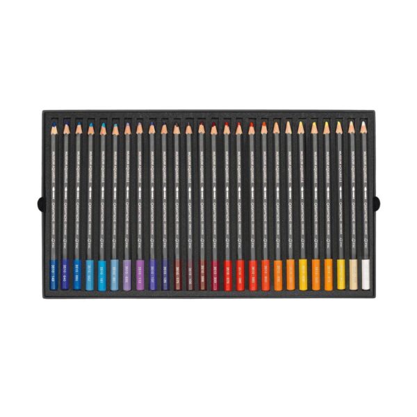 Caran d’Ache Museum Aquarelle Professional 76 Watercolour Pencils Extra Fine +2 Technalo HB and 3B in Cardboard Box