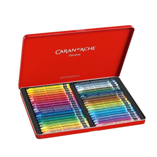 Caran d’Ache Neocolor II 40 Water Soluble Wax Colour Pastels in Metal Tin