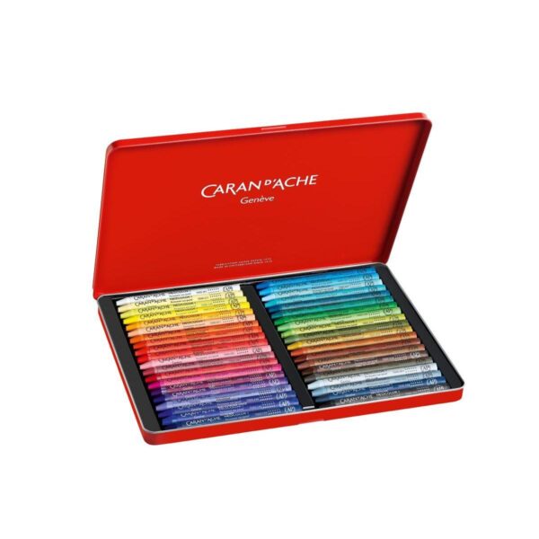 Caran d’Ache Neocolor I 40 Water Resistant Colour Wax Pastels in Metal Tin
