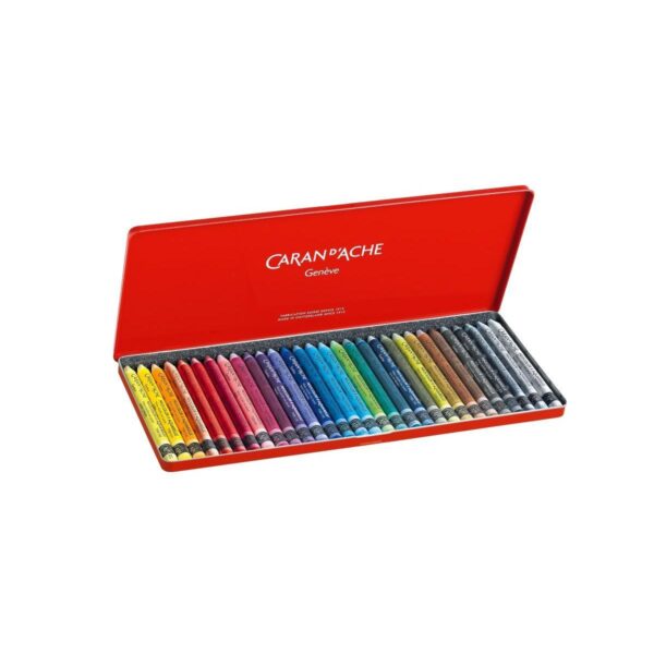 Caran d’Ache Neocolor II 30 Water Soluble Wax Colour Pastels in Metal Tin