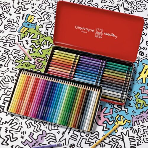 Caran d'Ache Mixed Media Keith Haring Set 7 Caran d’Ache Mixed Media Keith Haring Set