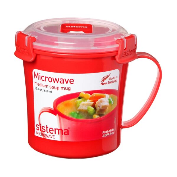 Sistema 656ml Soup Mug & 850ml Breakfast Bowl – Microwave Safe BPA-Free Plastic 1 Sistema 656ml Soup Mug & 850ml Breakfast Bowl – Microwave Safe BPA-Free Plastic