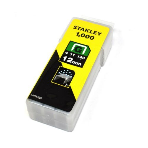 Stanley 12mm x 1000 Staples – Galvanised Type G Staples for Insulation, Roofing, and Carpentry