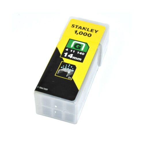 Stanley 14mm x 1000 Staples – Galvanised Type G Staples for Insulation, Roofing, and Carpentry