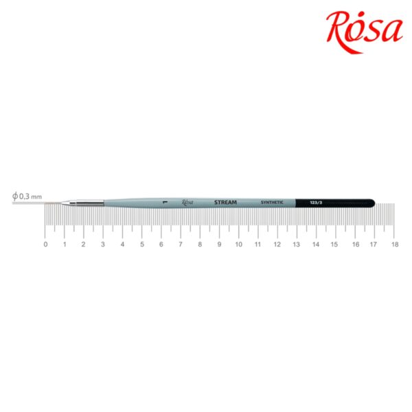 Rosa Gallery Synthetic Round Stream 123/3 No.1 Brush – Perfect for Fine Detailing