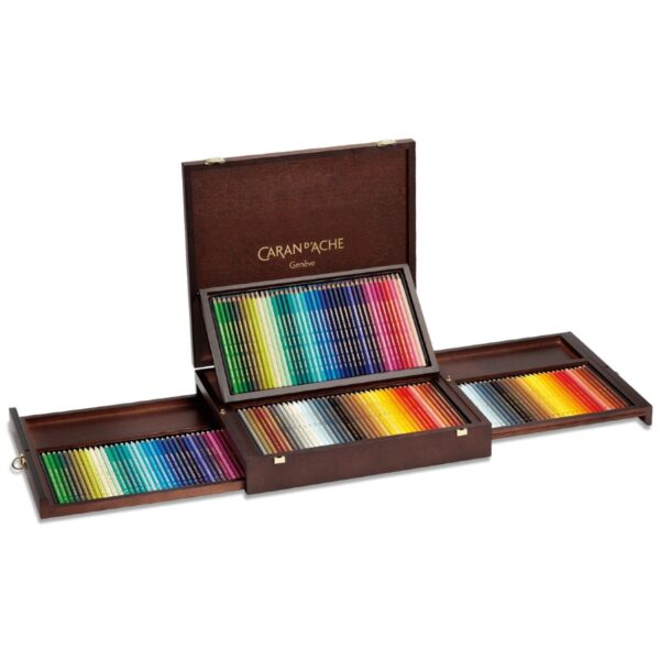 3000.460 Caran d’Ache Supracolor & Pablo Pencil Set (160) – Premium Wooden Box Collection