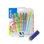Pilot Frixion Highlighters Light & Soft 8 Assorted Colour Blister Pack (Pink, Yellow, Green, Orange, Blue, Purple, Pastle Blue & Pastel Green) + Eraser