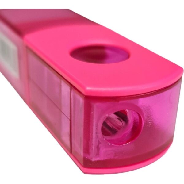 Jakar 2-in-1 Pink Neon Pencil Sharpener and Eraser – Compact and Versatile Design 1 Jakar 2-in-1 Pink Neon Pencil Sharpener and Eraser – Compact and Versatile Design