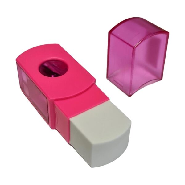 Jakar 2-in-1 Pink Neon Pencil Sharpener and Eraser – Compact and Versatile Design 2 Jakar 2-in-1 Pink Neon Pencil Sharpener and Eraser – Compact and Versatile Design