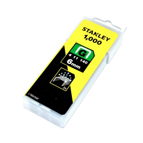 Stanley 6mm Heavy Duty Staples – 1000 per Pack – Galvanised Type G Staples for Insulation, Roofing, and Carpentry