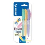 Frixion Highlighters Light & Soft 3 Assorted Pastel Colour Blister Pack (Green, Orange & Violet)