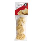Jakar Natural Sea Sponge Set – 3 Medium/Fine Textured Sponges (2.5″-3″) for Watercolour & Ink Art (9027)