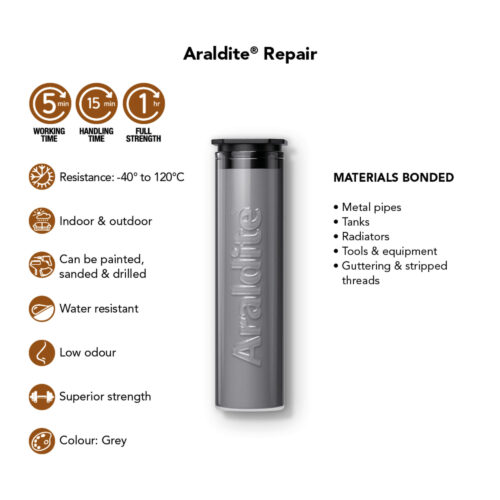 Araldite Metal Repair Putty – 50g Bar for Strong, Heat-Resistant Metal Repairs 8 Araldite Metal Repair Putty – 50g Bar for Strong, Heat-Resistant Metal Repairs