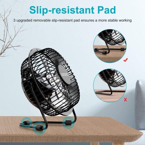 USB Mini Fan 6" (Black) – Powerful Portable Desk Fan, Adjustable Angle, USB Powered for Home, Office & Travel 15 USB Mini Fan 6" (Black) – Powerful Portable Desk Fan, Adjustable Angle, USB Powered for Home, Office & Travel - Image 6
