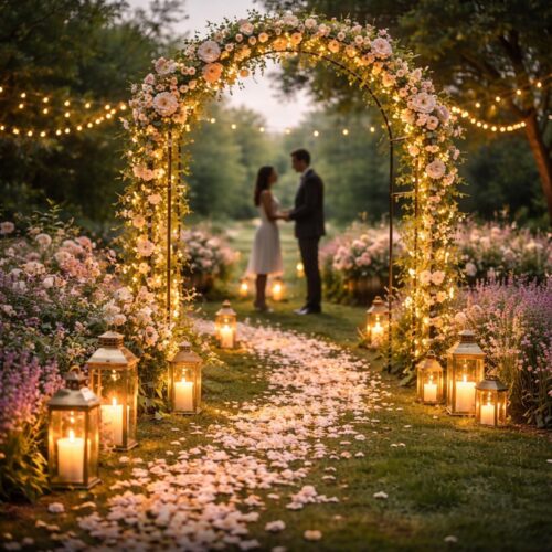 Metal Garden Arch Trellis 2m – 200cm Outdoor Climbing Plant Support Frame for Roses, Ivy & Wedding Decoration - Image 4