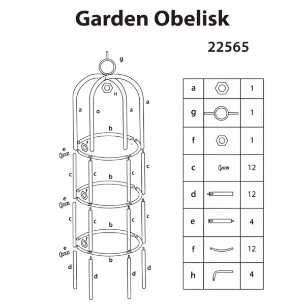 Garden Obelisk Trellis – 1.75m Green Powder-Coated Steel Frame, Weatherproof Climbing Plant Support for Roses & Ivy