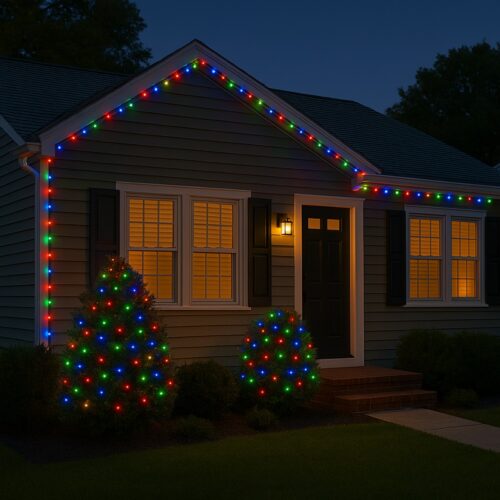 100 LED Multicolour String Lights (6.9m) – Battery Fairy Lights for Christmas, Weddings, and Home Decor