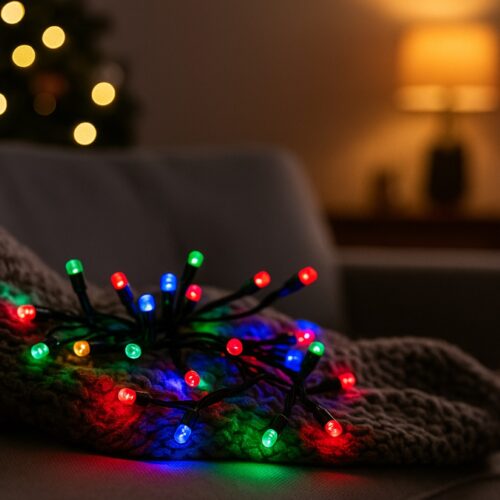 100 LED Multicolour String Lights (6.9m) – Battery Fairy Lights for Christmas, Weddings, and Home Decor