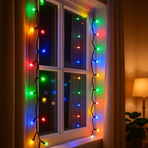 100 LED Multicolour String Lights (6.9m) – Battery Fairy Lights for Christmas, Weddings, and Home Decor