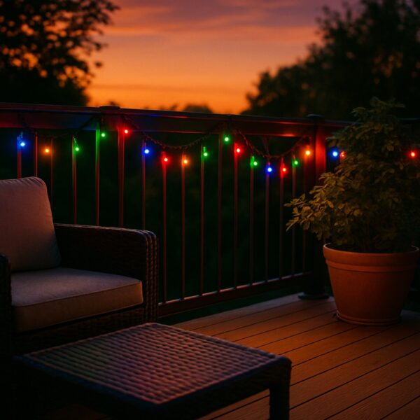 100 LED Multicolour String Lights (6.9m) – Battery Fairy Lights for Christmas, Weddings, and Home Decor