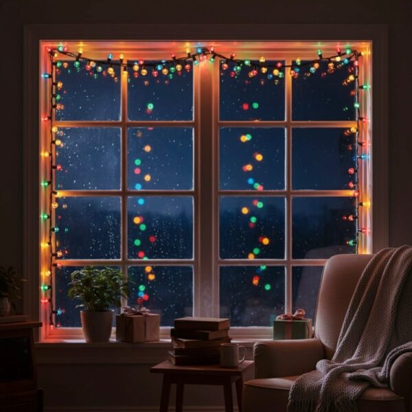 100 LED Multicolour String Lights (6.9m) – Battery Fairy Lights for Christmas, Weddings, and Home Decor